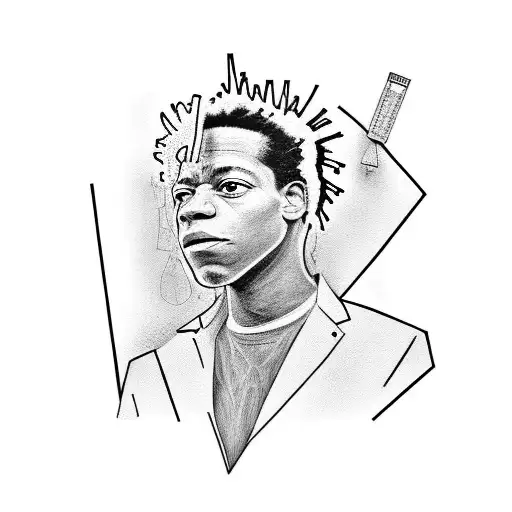 Portrait Of Jean-michel Basquiat With A Sunbathing Twist