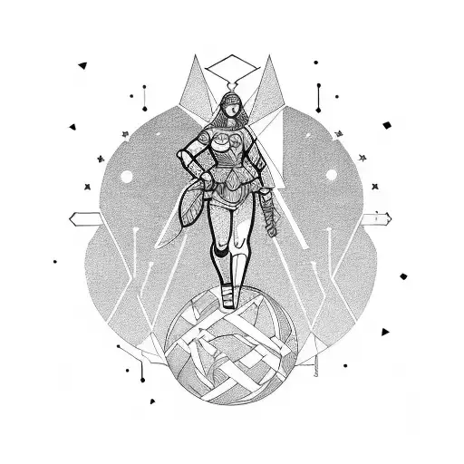 Atlas As A Women Who Carries The World On Her Shoulders