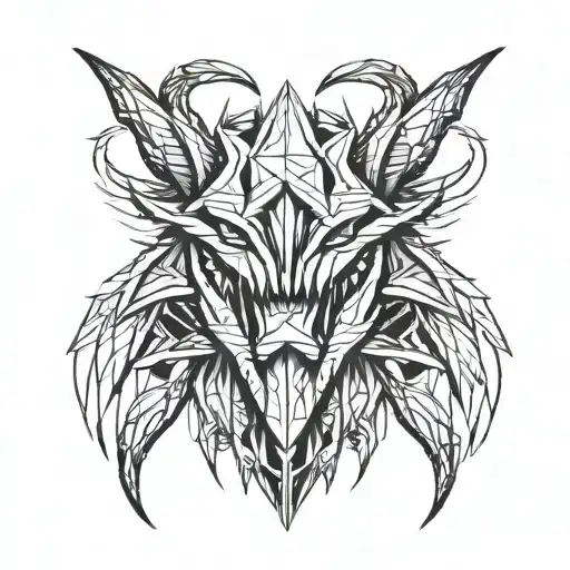 Abstract Angry Sharp Lines And Figures O Dragon Claw Style