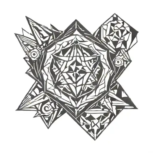 Abstract Angry Sharp Lines And Figures