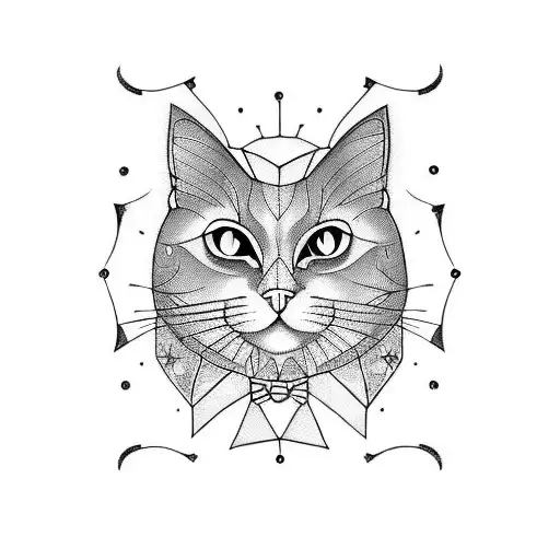 Black Cat In An Antique Frame