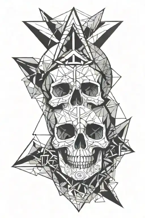 Skull And Third Eye Ssymbol