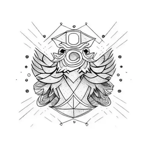 Fighting Rooster Made With Initials Hg