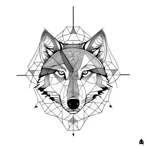 Half Wolf With Compass