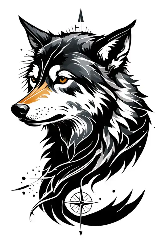 Compass And Wolf Freedom