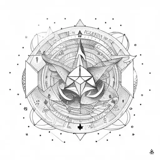 Aquarius Sign With Gps Coordinate