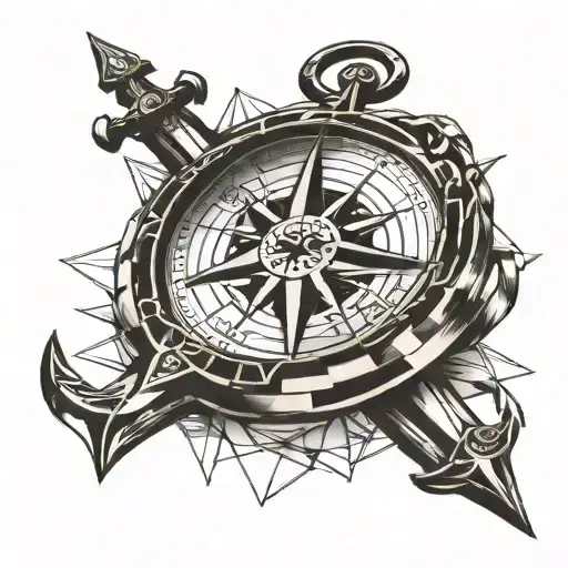 Anchor Compass Rose Wrapped