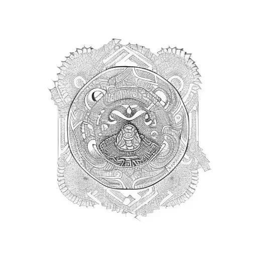 Maori With Turtle In Center For Arm