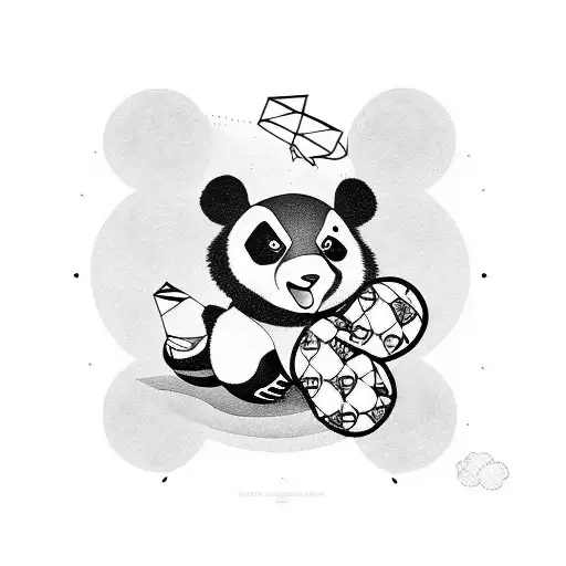 Panda With Duck And Balloon