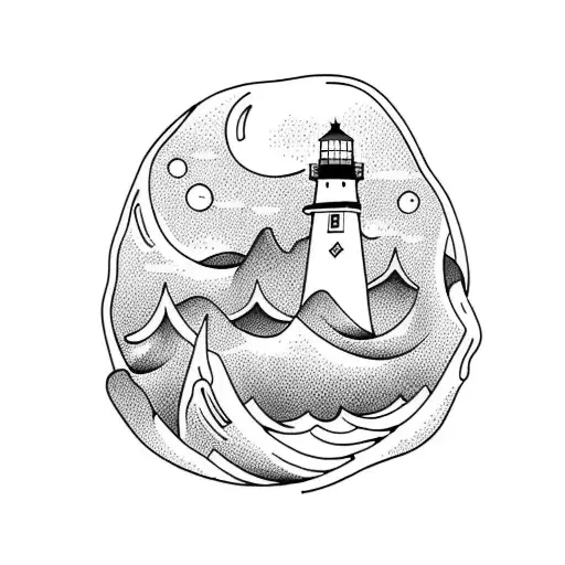 Lighthouse Mountains Waves