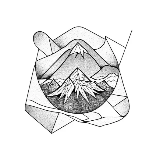 Tree And Mountain Design