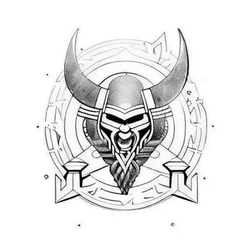 Viking Raven With The Letter W Incorporated