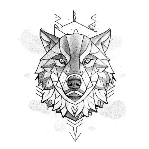 A Man Controlling A Giant Wolf