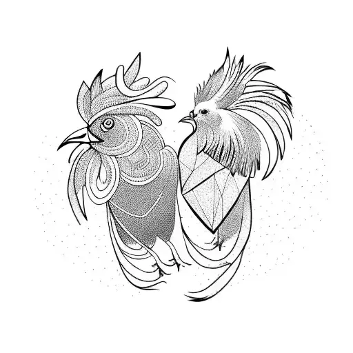 Rooster And Rat Embrace