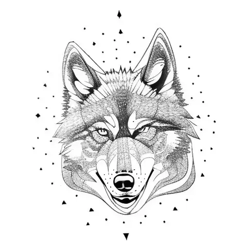 A Man Controlling A Giant Aggresive Wolf