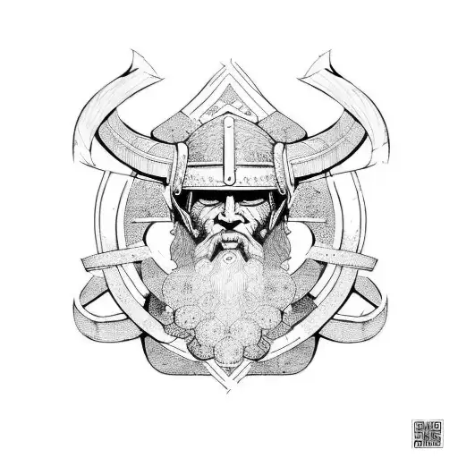 Viking Ruins Line Work