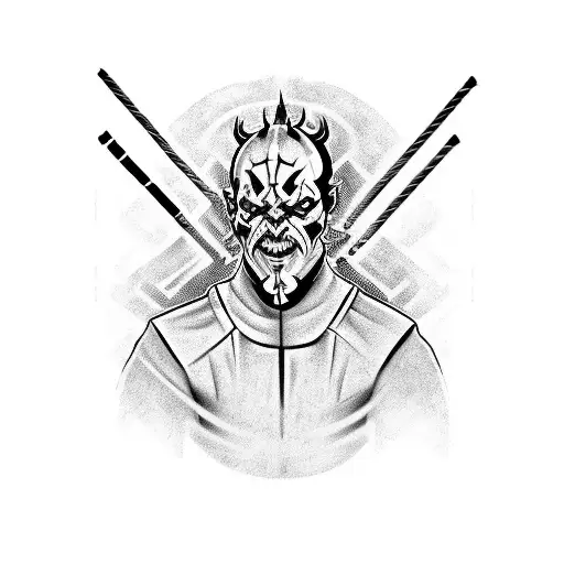 Darth Maul Skull Arm Sleeve