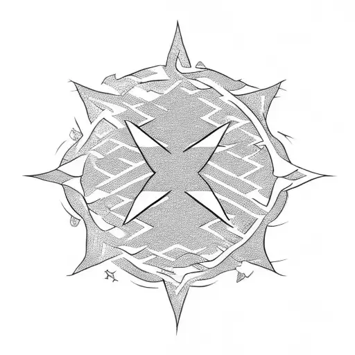 Rippled Lebanon Flag With Black Cedar Tree In The Middle