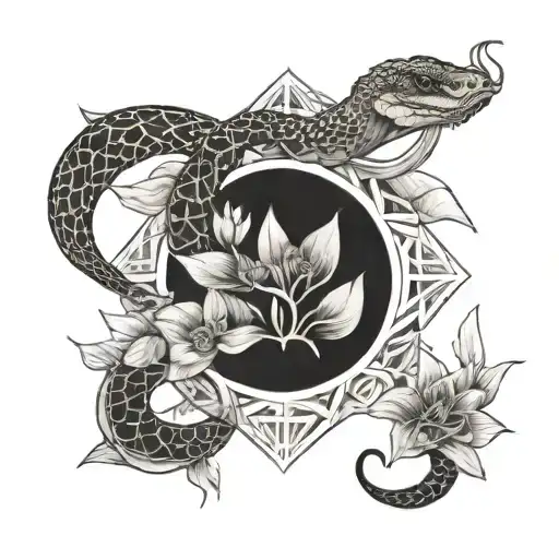 Snake And Lilys Forearm