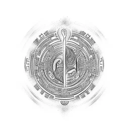 Maori Inspire Tattoo Mix With Coffee And Music Symbol Hald Sleeve