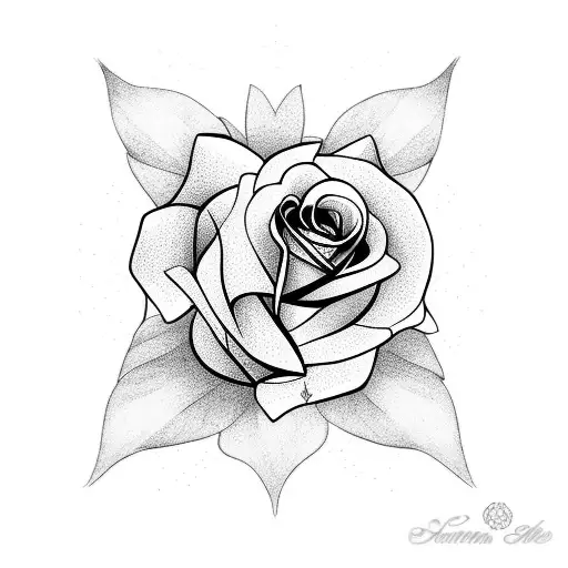 Rose Avec Des Papillons