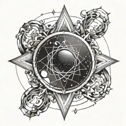 Planet Surrounded By A Crown-shaped Ring Decorated With Celestial Motifs