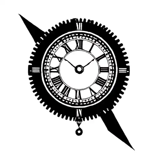 Gear That Looks Like A Clock With Roman Numerals