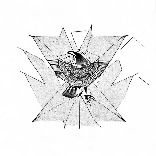 Crow With Persian Calligraphy On Forearm