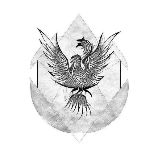 Crow Or Phoenix With Persian Calligraphy On Forearm