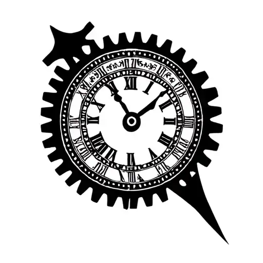 Gear That Looks Like A Clock With Roman Numerals