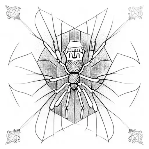 Black Widow Spider With Cobweb