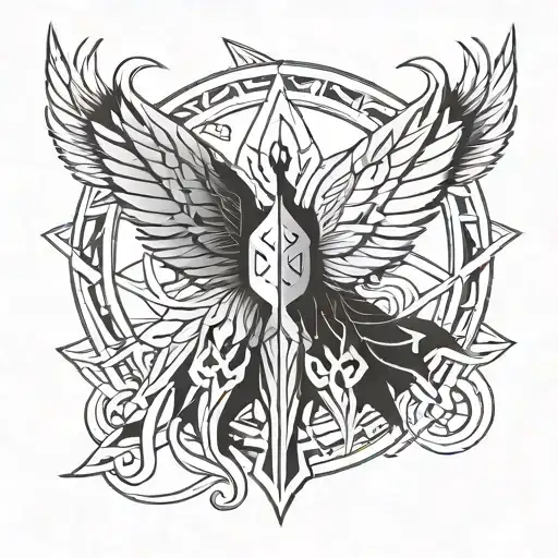 Valkyrie Symbol Intertwined