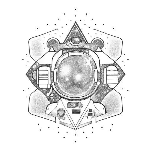 Space With Astronaut Constellation That Spells Isabella