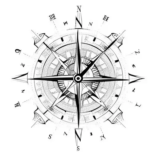 Part Compass Clock And Globe With Arrow Through