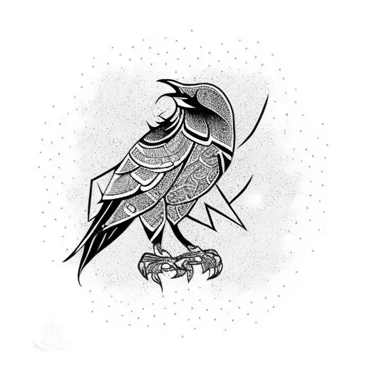 Lyrics From A Nightwish Song Woven Into A Crow Design