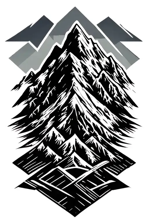 Mountain Tattoo On Forearm Thin Lines Coming