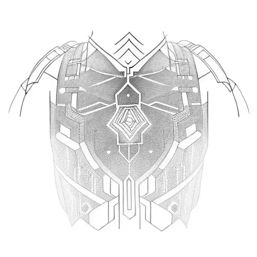 Cyberpunk Circuit Tribal Neck