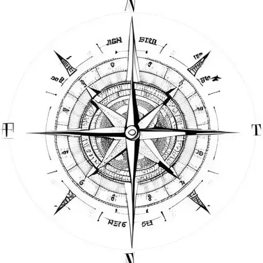Compass Clock And Arrows