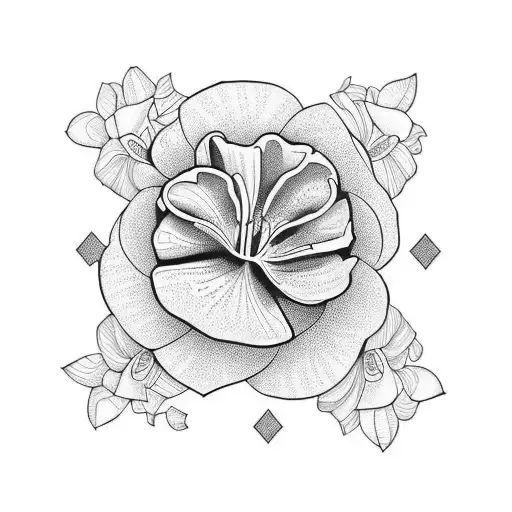 Violets And Gladiolis With Dad