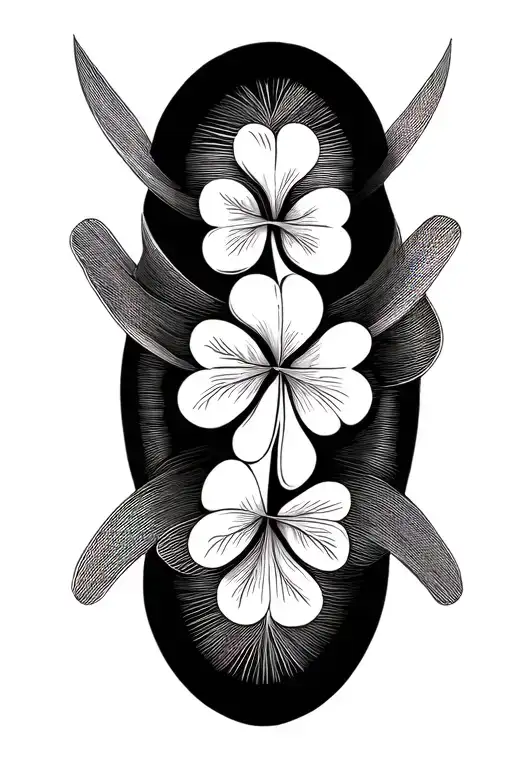 Easy Four Leaf Clover Grief Outline