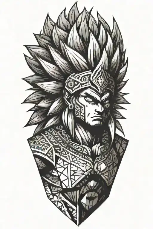 Super Saiyan With Indian Headress