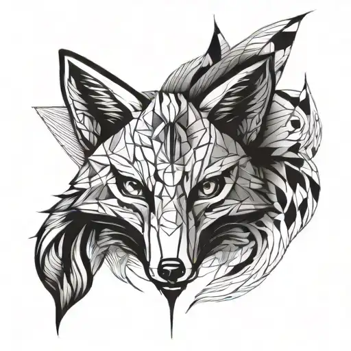 A Fox Mask Split In Half