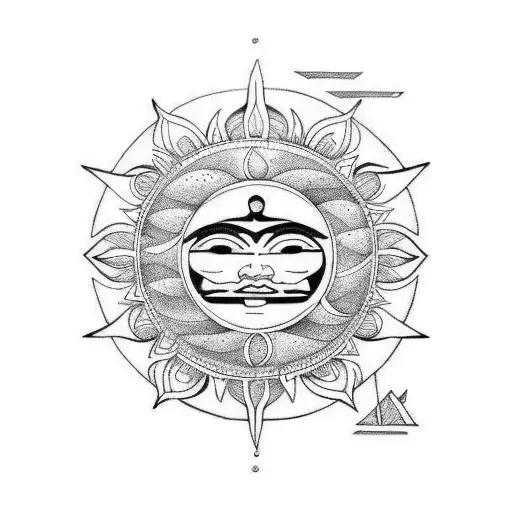 Sun And Moon Polynesian Style