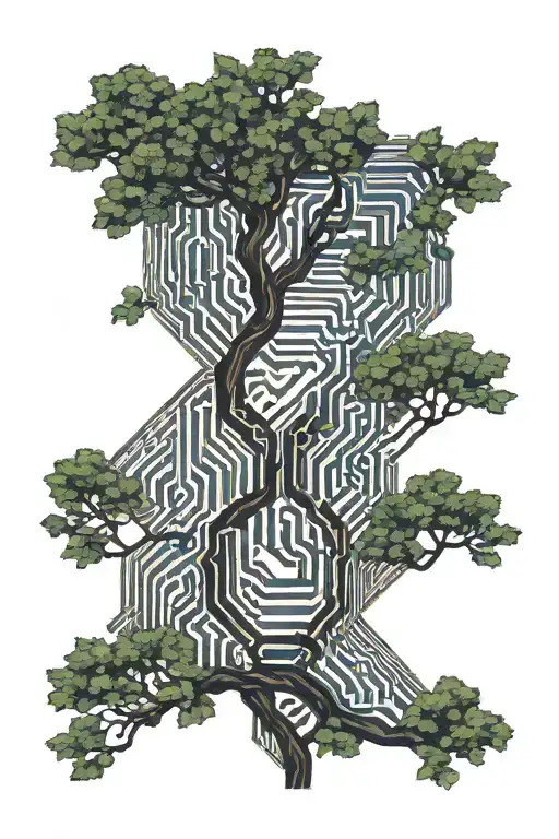 Tree Growing From Dna Digital Circuit Board