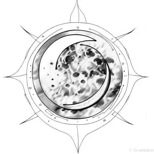 Crescent Moon Black And White