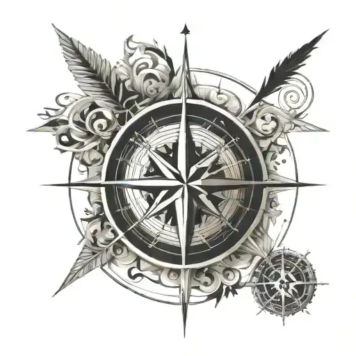 Wind Rose Compass Direction Arrow Path
