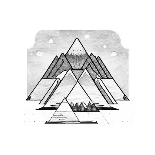 Mountain In A Rectangle Box