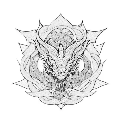 Flower And Dragon
