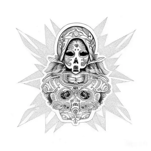 Beautiful Santa Muerte Woman