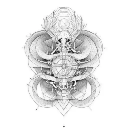 A Long Patron Tattoo Design For The Spinal Column Very Original For A Girl